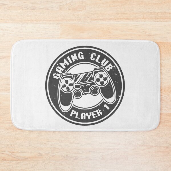 Item preview, Gaming Round Badge with Console Gamepad - Gaming Club Player 1 Grey designed and sold by WearWolfDesigns.