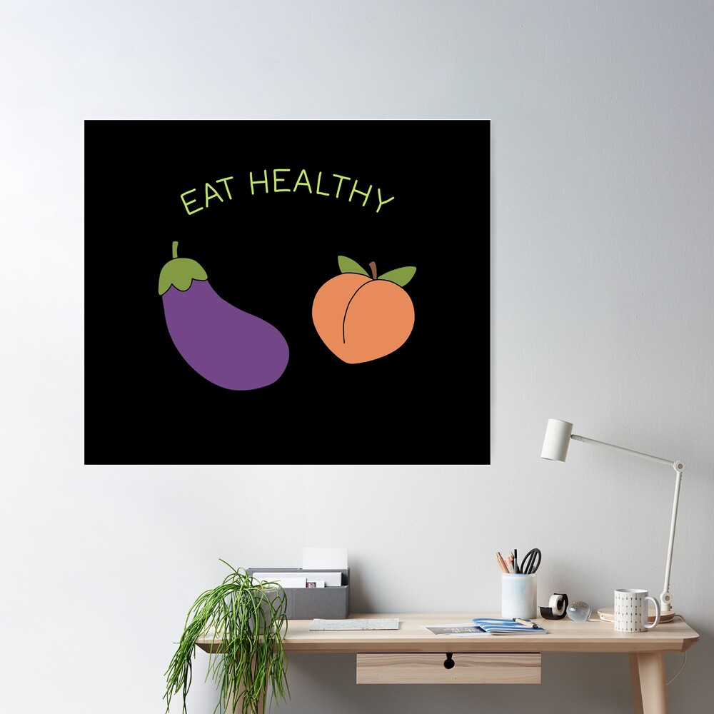 Eggplant and Peach Poster for Sale by ValentinaHramov