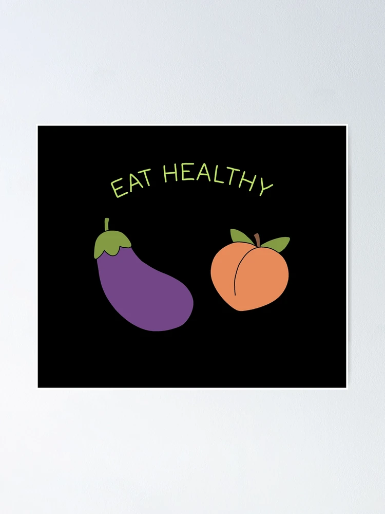 Eggplant and Peach Poster for Sale by coffeeman