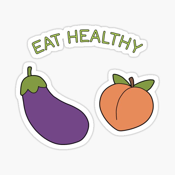 "Eggplant and Peach" Sticker for Sale by ValentinaHramov Redbubble