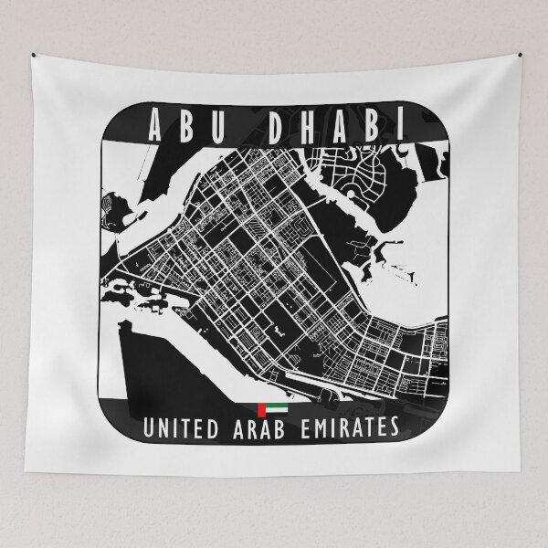 Item preview, Abu Dhabi Map UAE designed and sold by hatimelhag.