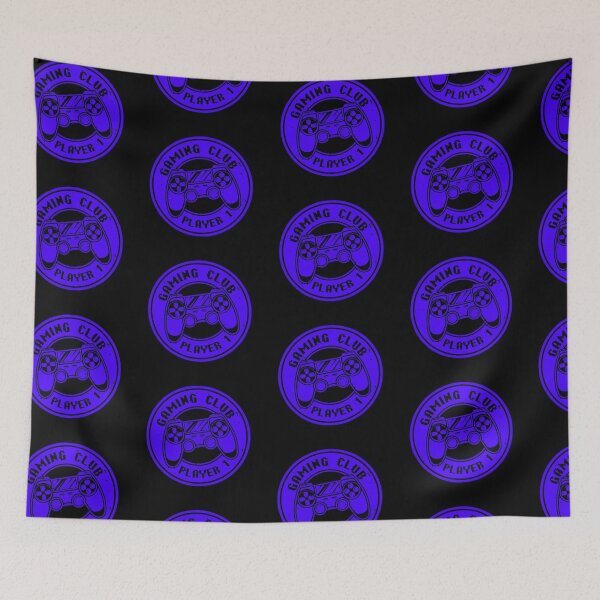 Item preview, Gaming Round Badge with Console Gamepad - Gaming Club Player 1 Blue designed and sold by WearWolfDesigns.