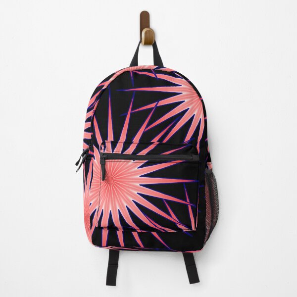 Item preview, In the Pink and Feeling Spikey ; pink spikes on black background, all over geometric pattern designed and sold by MondaysChild.