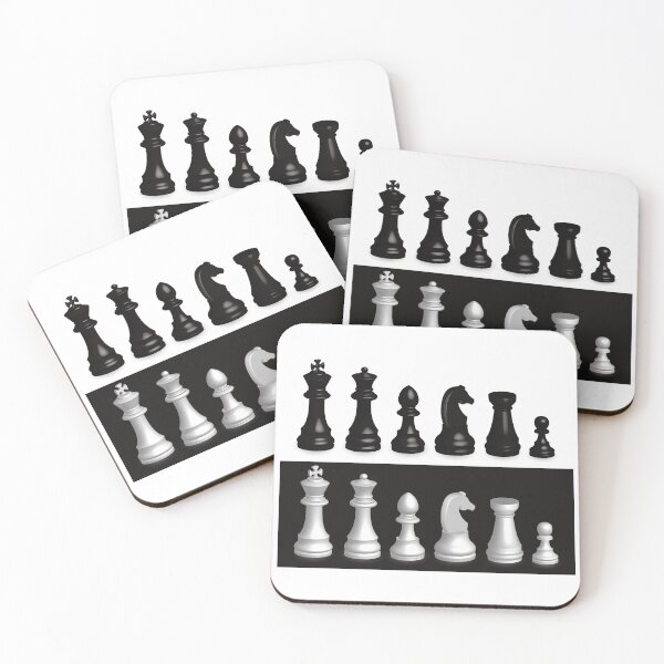 Item preview, Set of chess pieces 3d. Realistic set of all chess pieces in 3d black and white.	 designed and sold by Mallva.