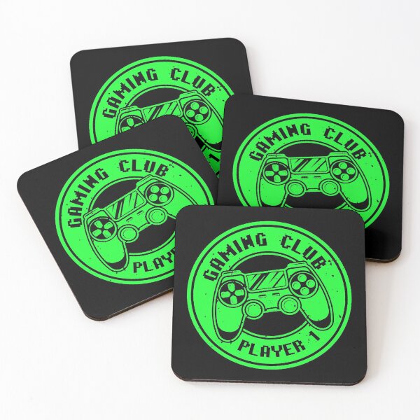Item preview, Gaming Round Badge with Console Gamepad - Gaming Club Player 1 Green designed and sold by WearWolfDesigns.