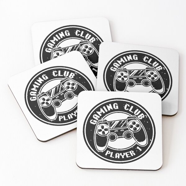 Item preview, Gaming Round Badge with Console Gamepad - Gaming Club Player 1 Black designed and sold by WearWolfDesigns.
