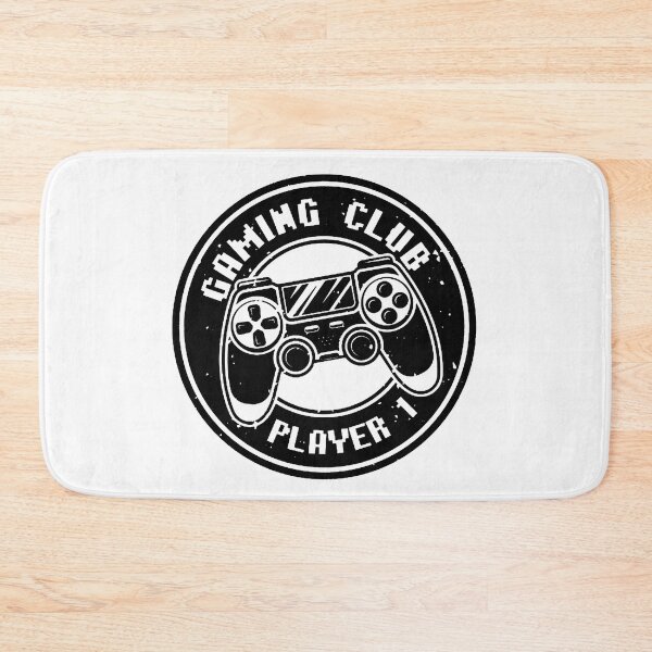 Item preview, Gaming Round Badge with Console Gamepad - Gaming Club Player 1 Black designed and sold by WearWolfDesigns.