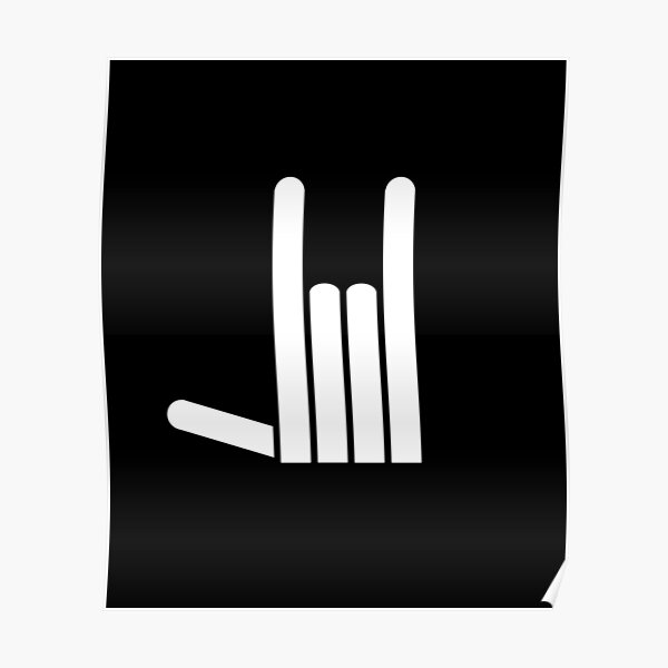 "Horns up sign" Poster by Redbubble