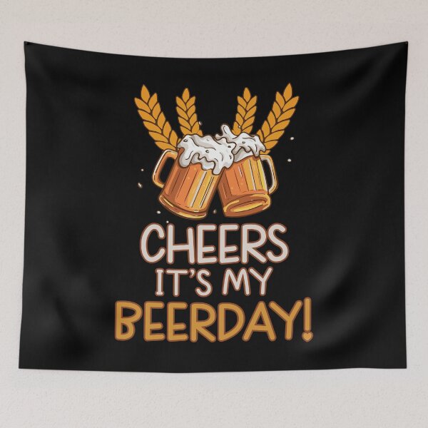 Item preview, Cheers It's My Beerday Funny Drinker Birthday designed and sold by designbychow.