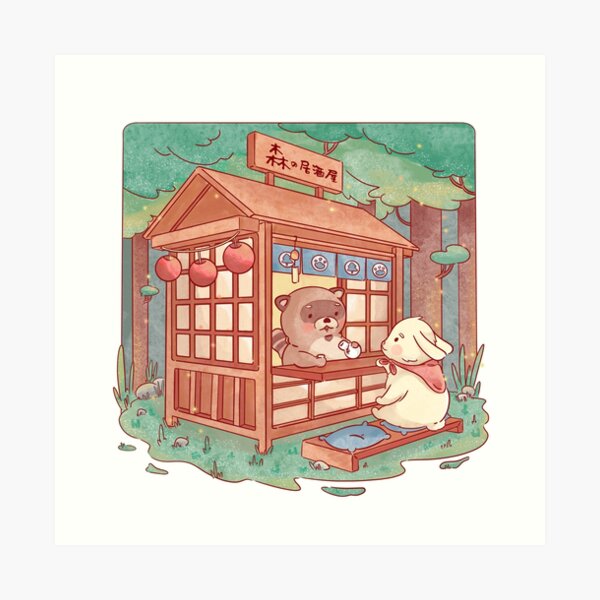 Shop in the woods Art Print