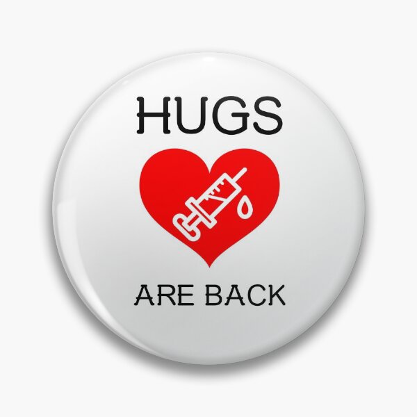 Item preview, Hugs Are Back for the Vaccinated Red Heart designed and sold by HppyStrngHelthy.