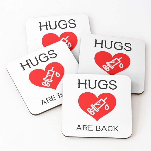 Item preview, Hugs Are Back for the Vaccinated Red Heart designed and sold by HppyStrngHelthy.