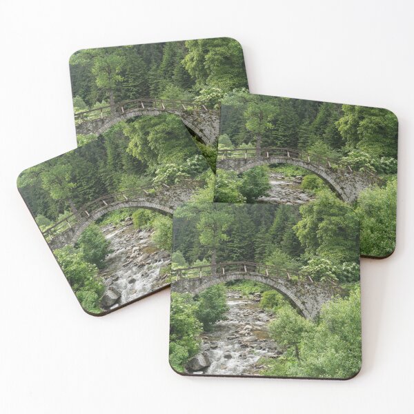 Item preview, Summer Mountain Vibe - Swift Rocky Stream Under an Old Stone Bridge designed and sold by Georgia Mizuleva.