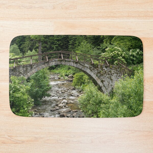 Item preview, Summer Mountain Vibe - Swift Rocky Stream Under an Old Stone Bridge designed and sold by Georgia Mizuleva.