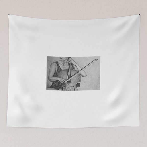 Item preview, Cello player drawing. designed and sold by oanaunciuleanu.