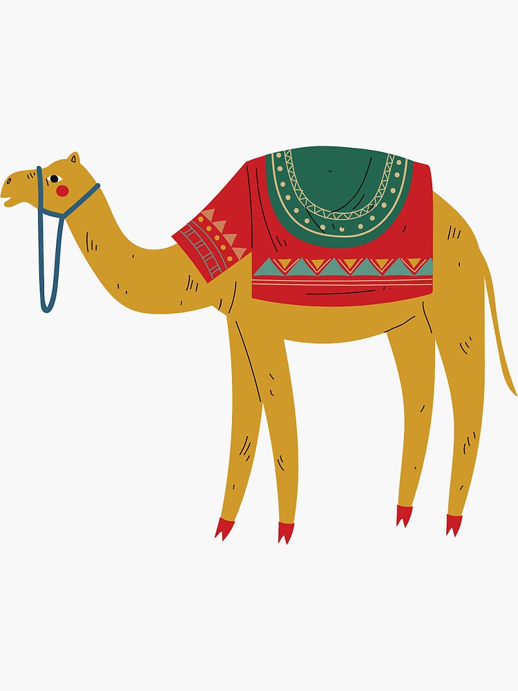 camel-with-saddle-on-the-back-sticker-for-sale-by-gbaya-redbubble