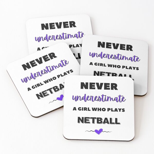 Item preview, Never underestimate a girl who plays netball. designed and sold by TheGreenGoat.