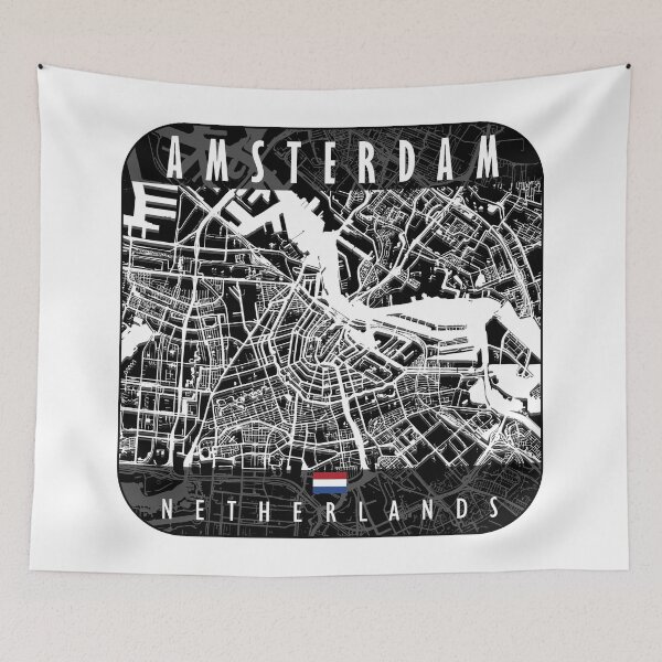 Item preview, Amsterdam Map Netherlands designed and sold by hatimelhag.