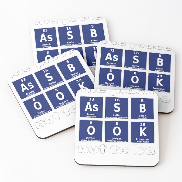 Item preview, Assbook the place not to be - Periodic Table - As S B O O K designed and sold by Tee-tude.