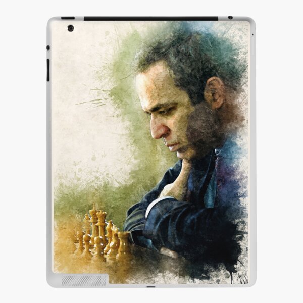 Garry Kasparov The Legend Aesthetic Watercolor Portrait of a chess master  iPad Case & Skin for Sale by Naumovski