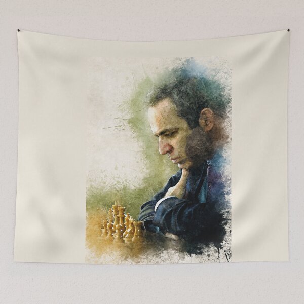 Item preview, Garry Kasparov ✪ The Legend ✪  Aesthetic Watercolor Portrait of a chess master designed and sold by Naumovski.