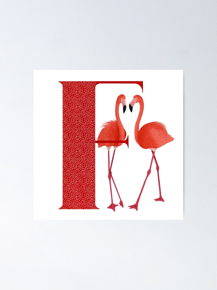 Alternate view of F is for flamingo Poster