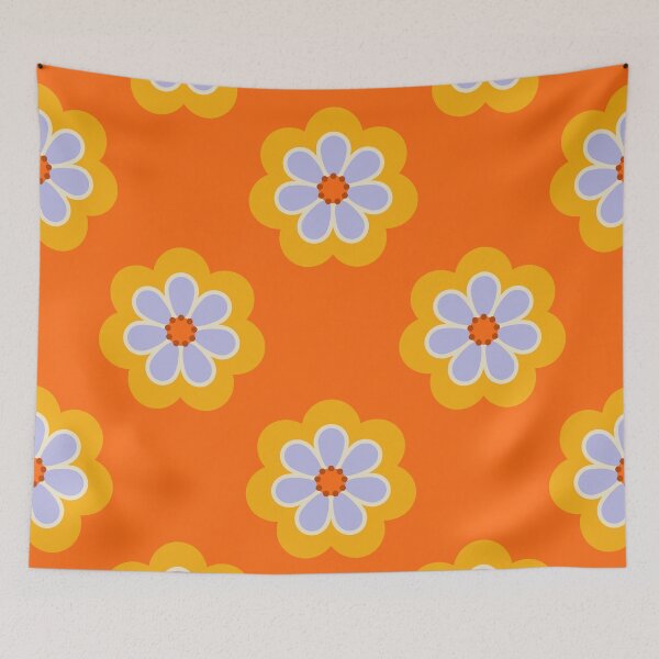 Item preview, Fashion 80s Style Orange Flowers designed and sold by tee4shirt.
