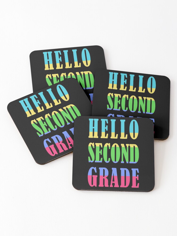 Thumbnail 1 of 5, Coasters (Set of 4), Hello Second Grade designed and sold by hemachani.