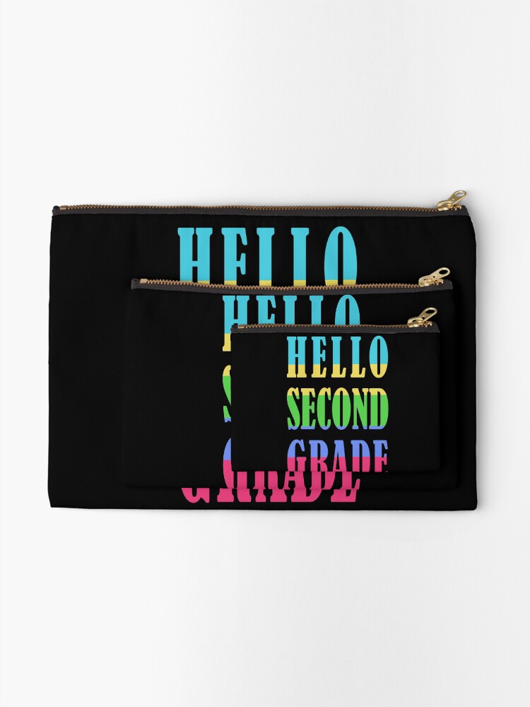 Thumbnail 2 of 4, Zipper Pouch, Hello Second Grade designed and sold by hemachani.