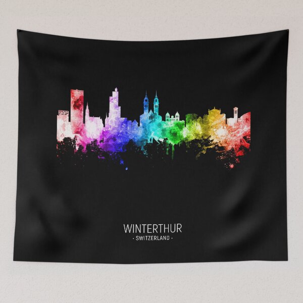 Item preview, Winterthur Switzerland Skyline designed and sold by ArtPrints.