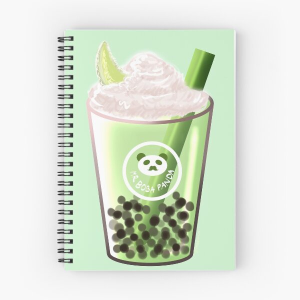 Item preview, Kawaii Melon/Honeydew Milk Tea Boba Mr Moustache Panda (Bubbletea) designed and sold by MsBellSnow.