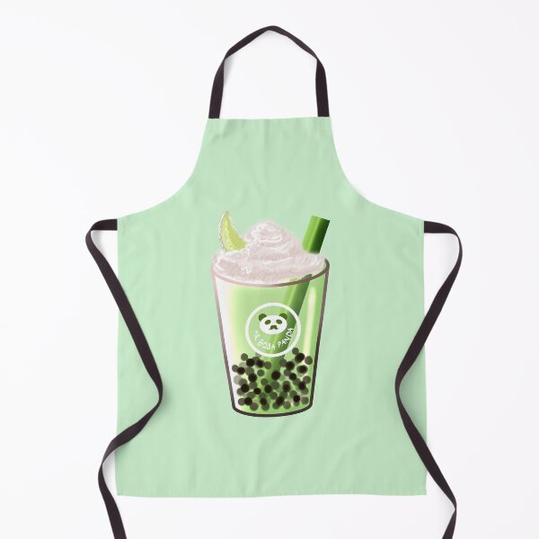 Item preview, Kawaii Melon/Honeydew Milk Tea Boba Mr Moustache Panda (Bubbletea) designed and sold by MsBellSnow.