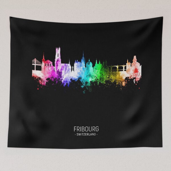 Item preview, Fribourg Switzerland Skyline designed and sold by ArtPrints.