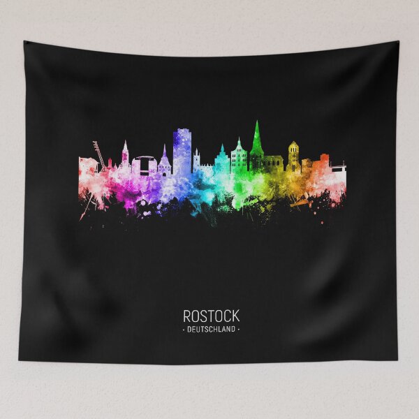 Item preview, Rostock Germany Skyline designed and sold by ArtPrints.