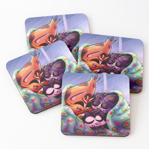 Item preview, cats snuggling under a blanket  designed and sold by RainbowRat3.