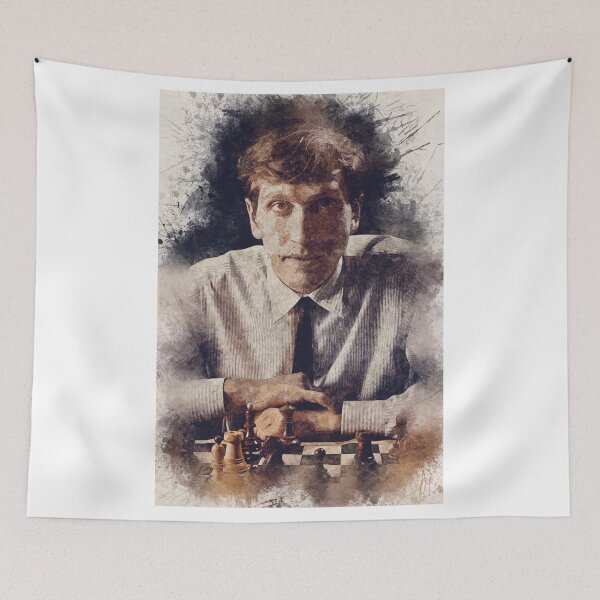 Item preview, Bobby Fischer ✪ A TRIBUTE to The Legend ✪ Aesthetic Portrait of a chess master designed and sold by Naumovski.