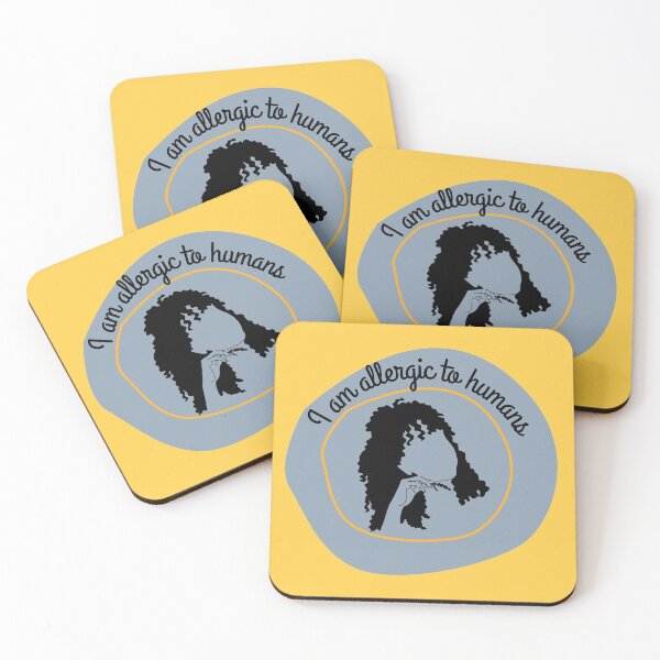 Item preview, My curly hair is allergic to humans - Blue and yellow color designed and sold by SalxSal.