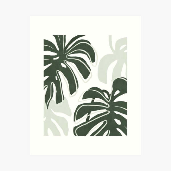 Item preview, Green Monstera leaves pattern designed and sold by Miss-Belle.