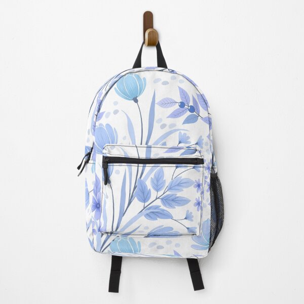 Item preview, Floral Pattern on Blue Background designed and sold by Arne Smet.
