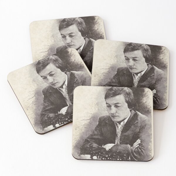 Item preview, Anatoly Karpov ✪ The Legend ✪ Aesthetic Watercolor Portrait of a chess master designed and sold by Naumovski.