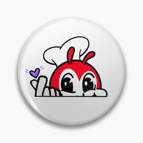 Item preview, JOLLIBEE PEEKING FINGER HEART FILIPINO STICKER designed and sold by aydapadi.