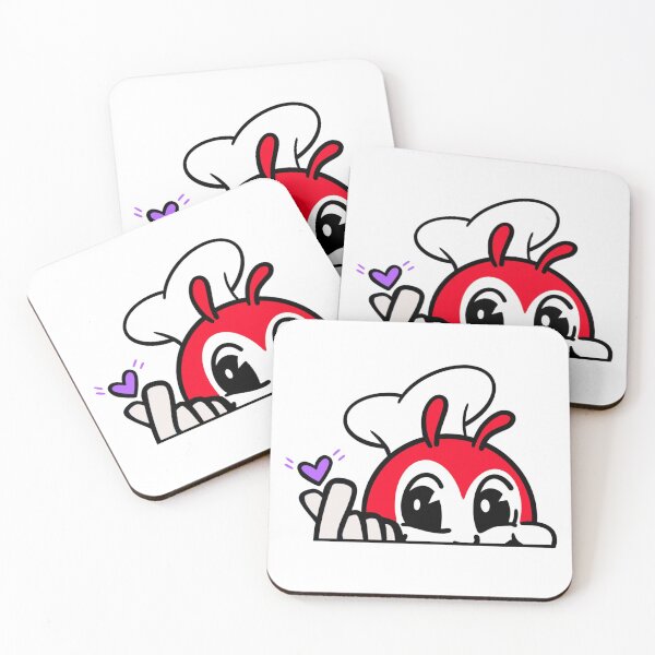 Item preview, JOLLIBEE PEEKING FINGER HEART FILIPINO STICKER designed and sold by aydapadi.