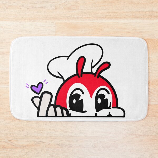 Item preview, JOLLIBEE PEEKING FINGER HEART FILIPINO STICKER designed and sold by aydapadi.