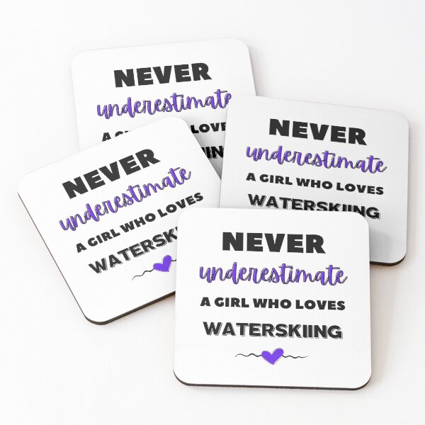 Item preview, Never underestimate a girl who loves waterskiing designed and sold by TheGreenGoat.