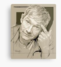 Martin Freeman Artwork Pencil Metal Print
