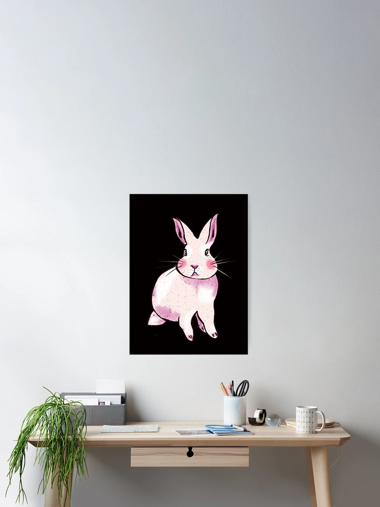 Thumbnail 2 of 3, Poster, Pink Rabbit designed and sold by MANUMONY.