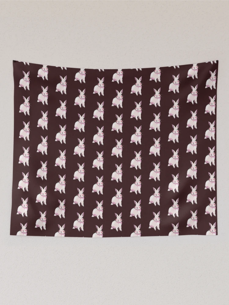 Thumbnail 2 of 3, Tapestry, Pink Rabbit designed and sold by MANUMONY.