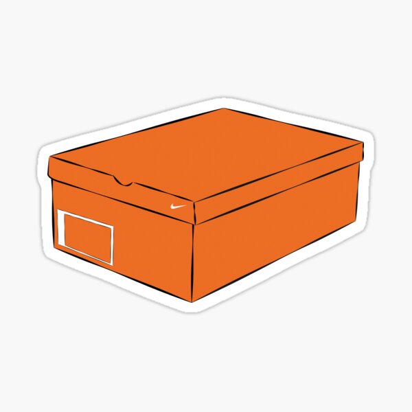 Logo de la boîte à chaussures orange fermée Sticker
