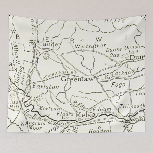 Item preview, GREENLAW & surrounding area map 1891 designed and sold by yourscotland.