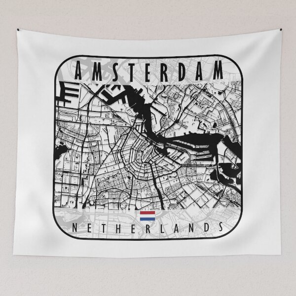 Item preview, Amsterdam Map Netherlands designed and sold by hatimelhag.